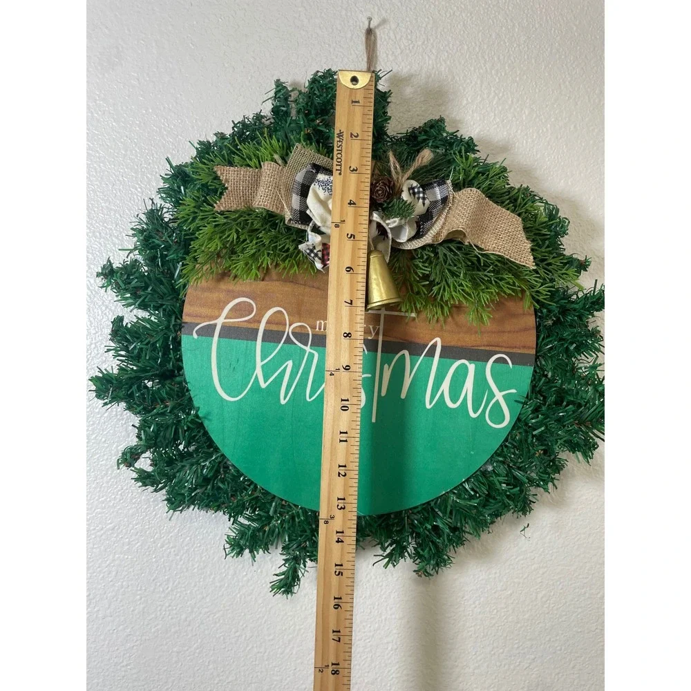 Christmas Wreath Unbranded Home Decor OS Green Excellent Rustic‎ Farmhouse Bells